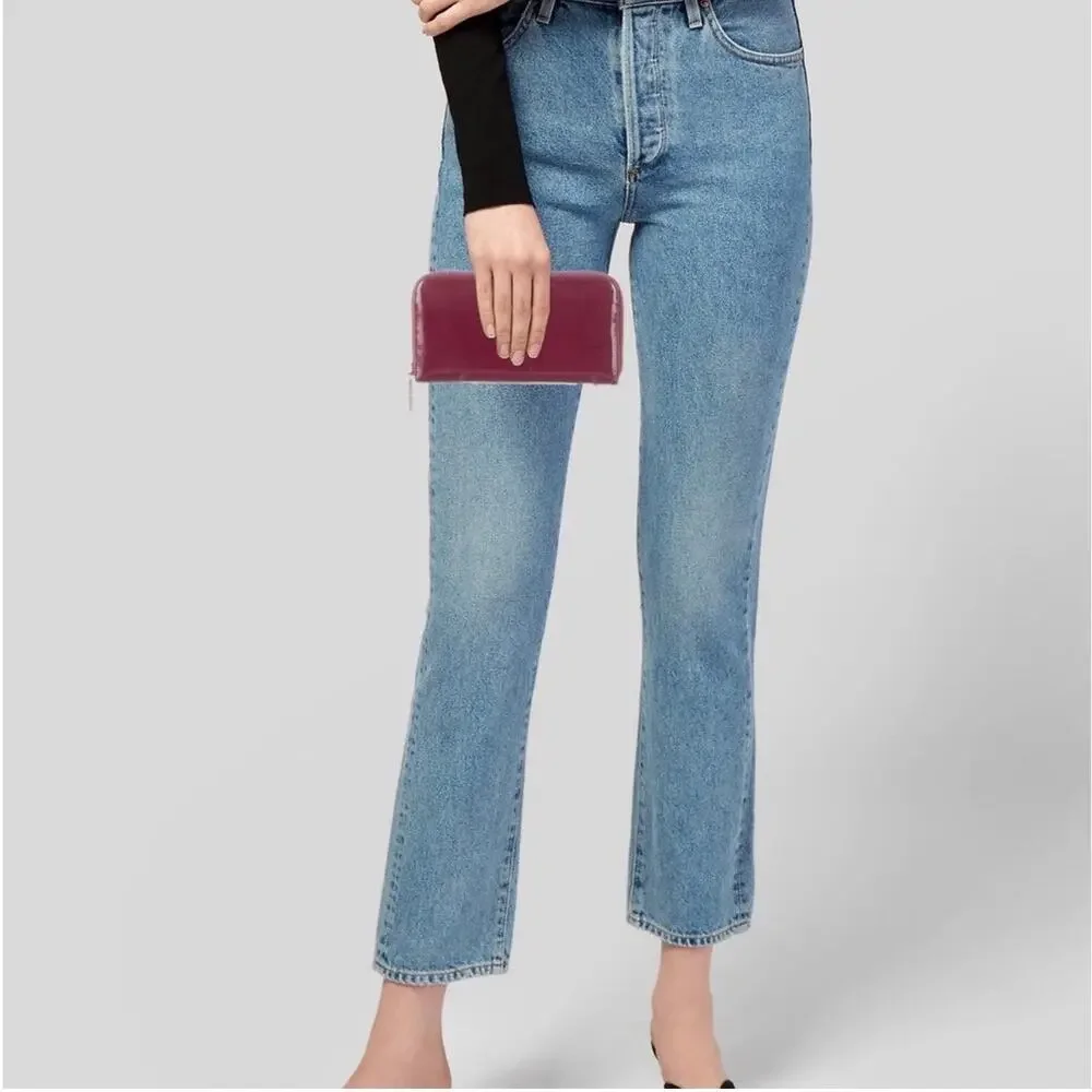 Tory Burch Robinson patent zip-around continental wallet